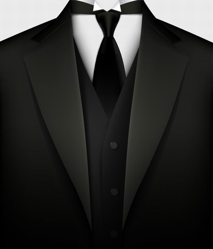 Ilustración de un traje negro para hombre – WebGenio