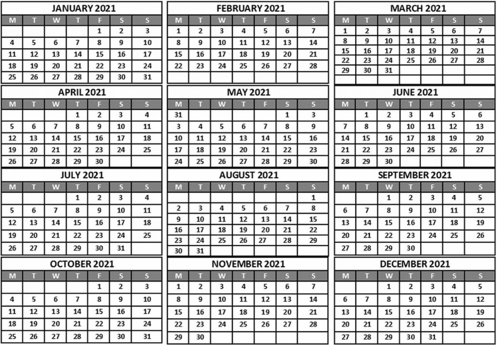 35 Calendarios 2021 para imprimir o usar como fondo de pantalla WebGenio